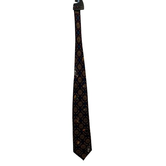 Looney Tunes Mania Neck Tie, Bugs Bunny, Taz,‎ Daffy Duck, Blue Burgundy - Picture 1 of 5